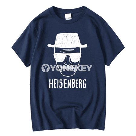 Erkekler üçin Heisenberg ýazgyly ýazky futbolka