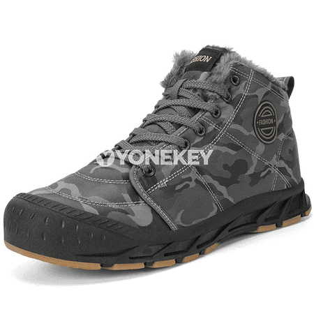Erkekler üçin gyş ýyly snow boots, ýokary hilli kamuflýaj aýakgaplar