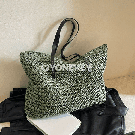 Zenanlar üçin örülen sypal uly tote sumka — tomusluk egin sumkasy