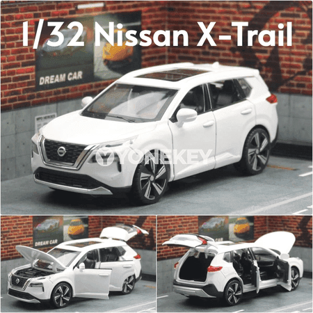 Nissan X-Trail 1:32 metal mini oýunjak awtoulag, sesli, yşykly