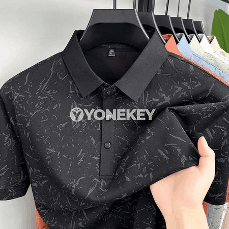 Erkekler üçin ýeňil polo köýnek, çaply, dem alýan, çalt gurýan