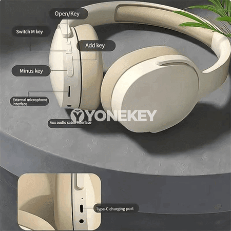 Original simsiz Bluetooth 5.3 nauşnik, mikrofonly, Xiaomi Samsung iPhone üçin