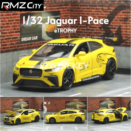 Jaguar I-Pace eTROPHY 1:32 metal ýol maşyny, sesli-ýagtyly