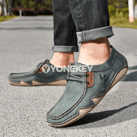 Erkekler üçin rahat gündelik loafers, el işlenen ýeňil köwüşler