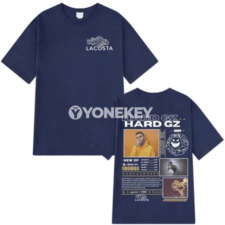 HARD GZ Tour 2025 erkek futbolkasy, cotton, giň kesimli