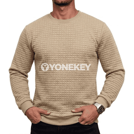 Erkekler üçin ýyly gündelik sweatshirt, uzyn ýeňli, klassik boýunly