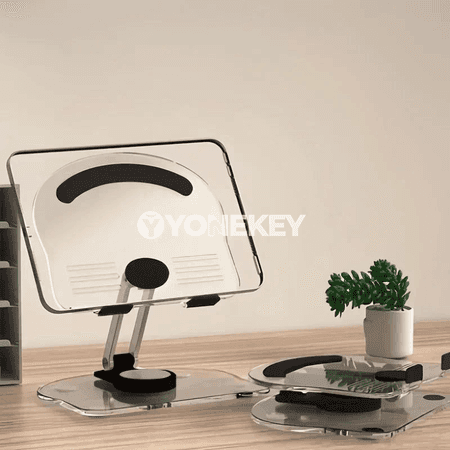 360° aýlanýan planşet stend, akril, stol üstünde ulanmak üçin
