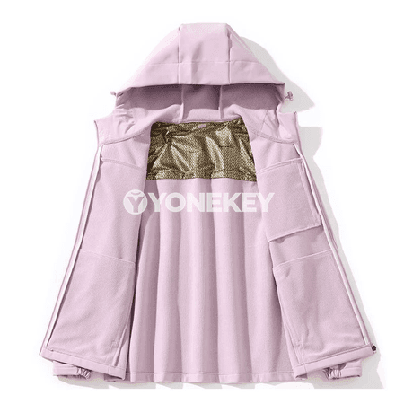 LNGXO zenanlar üçin ýyly suw geçirmeýän softshell gezelenç kurtkasy