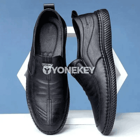 Erkekler üçin gündelik slip-on deri loafer aýakgaplar, rahat we ýeňil