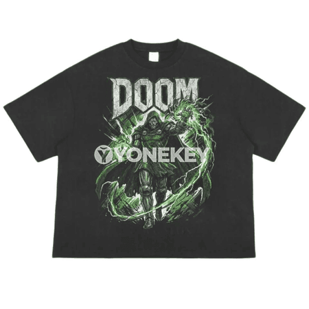 Avengers Doomsday erkekler we zenanlar üçin giň kesimli pagta futbolka