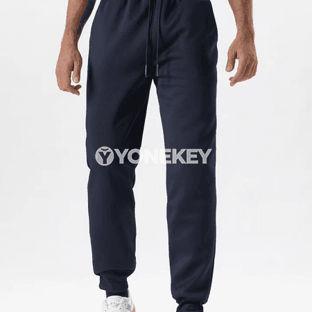 Erkekler üçin ýyly jogger sport balaklary, jübili, keşde ýüplü