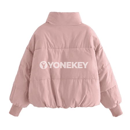 Zenanlar üçin gyş puffer penjek, ýyly, kapýuşonly, uly ölçegli