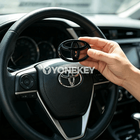 Toyota üçin 3D ABS rul emblemi — awto logo bezegi