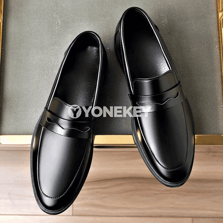 Erkekler üçin PU deri gündelik köwüşler, slip-on, rahat we çydamly