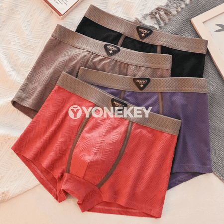 Erkekler üçin 4 sanly rahat boxer içki eşik toplumy