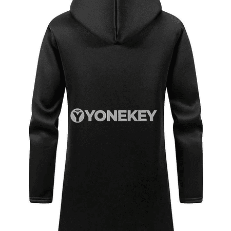 Erkekler üçin ýyly kapşonly fermuarly kurtka, galyň fleece, S-XXXL