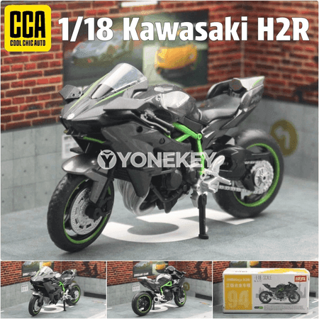 Kawasaki Ninja H2R 1:18 metall motosikl modeli