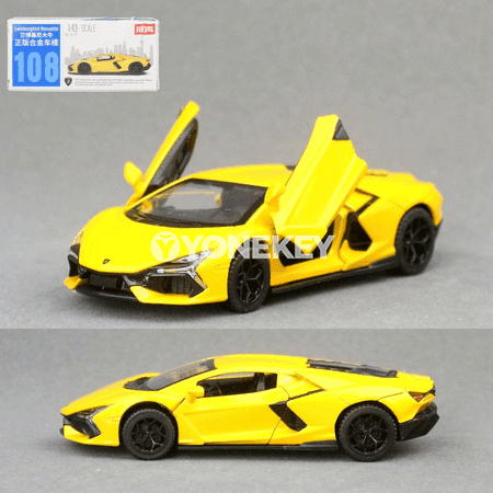 Lamborghini Revuelto 1:43 metal awtoulag modeli, yzyna itekleýän, çagalar üçin