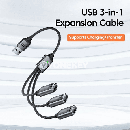 NNBILI 3-in-1 USB Splitter HUB, köp portly zarýad we OTG kabeli