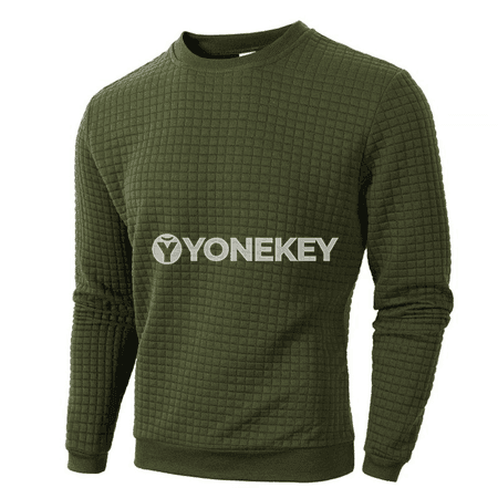 Erkekler üçin ýeňil uzyn ýeňli sport sweatshirt — bir reňkli