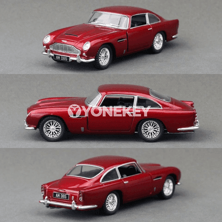 1:43 Aston Martin DB5 metal modeli, yza çekilýän klassiki awtoulag