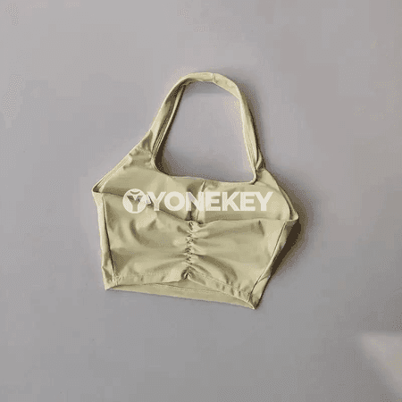 Aýal-gyzlar üçin halter görnüşli yoga top, arka açyk sport bras