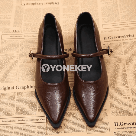 Zenanlar üçin retro oksford köwüşleri, pes ökjelije, tokaly