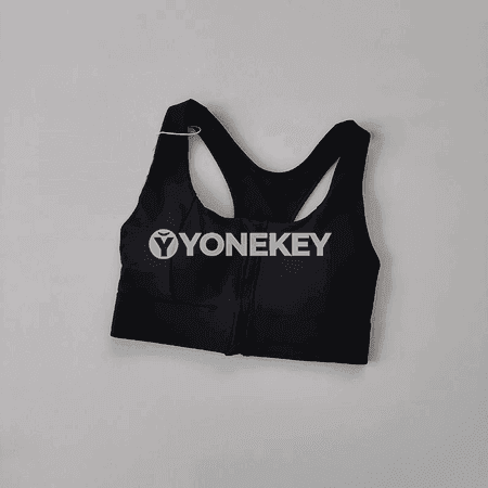 Aýallar üçin öňü ýapluly sazlanýan sport bra, ylgaw we ýoga üçin