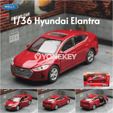 Hyundai Elantra metal model awtoulag, 1:36, çocuklar üçin