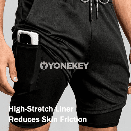 Erkekler üçin 2-in-1 sport toplumy, ýeňil we amatly tälim eşigi