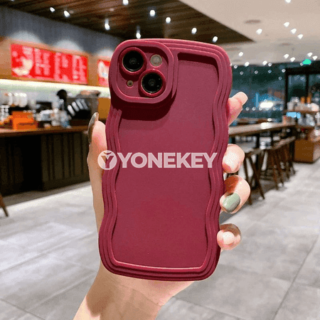 iPhone üçin dalgaly inçe goragly kılıf, dürli reňkde