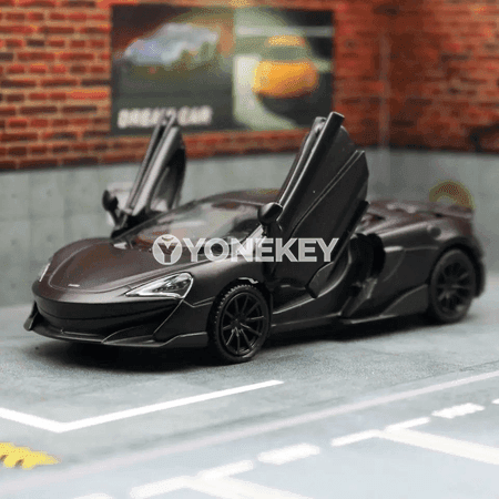 McLaren 600LT 1:36 metal model awtoulag, çekmeli, çagalar üçin