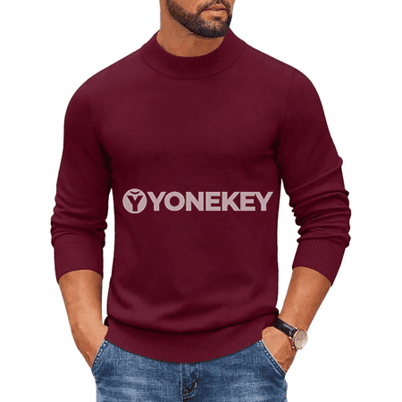 Erkekler üçin ýyly ýokary boýun örülen switer, dar görnüşli klassiki köýnek switeri