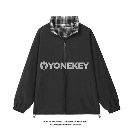 Erkekler üçin ýaz-gyş ziply ýeňil gök jaket, gündelik