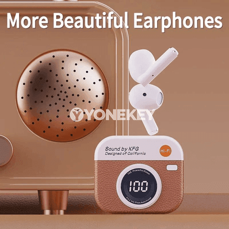 Bluetooth 5.3 simsiz nauşnik, LED ekranly, 24 sagat işleşlik