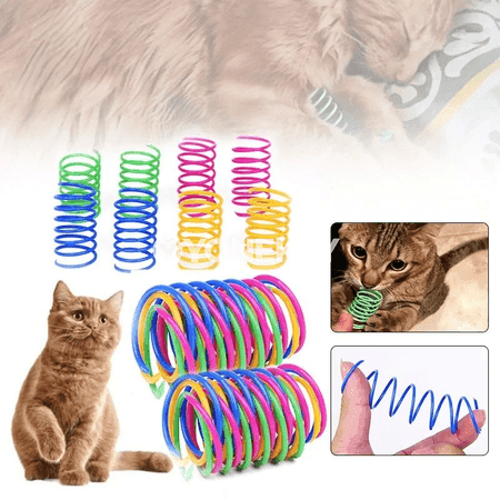 Pişik üçin çydamly reňkli spiral oýunjaklar, 4–200 sany toplum