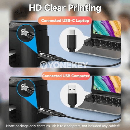 Type-C — USB-B adapter, MacBook we saz gurallary üçin