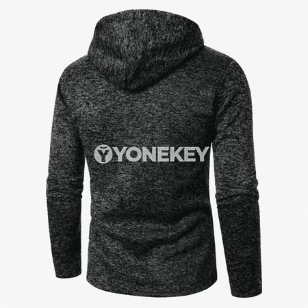 Erkekler üçin fermuarly ýyly sport hoodie kardigan
