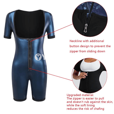 Aýallar üçin 3-in-1 sauna kastyumy, bedeni şekillendirýän sport kostýumy