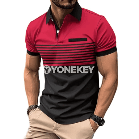 Erkekler üçin ýeňil, dem alýan polo futbolkasy