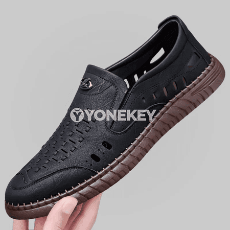 Erkekler üçin ýazky sandal köwüşler, rahat slip-on model