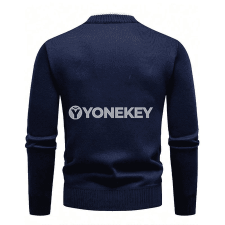 Erkekler üçin fermuarly gündelik hudi, güýz-gyş trikotaž sweatshirt