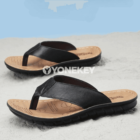 Erkekler üçin tomuslaýyn flip-flop sandallar, ýeňil we süýşmeýän