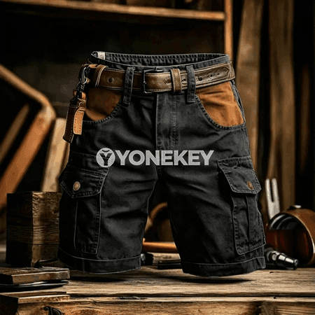 Erkekler üçin tomusky giň şortik, plaid stil, rahat gündelik görnüş