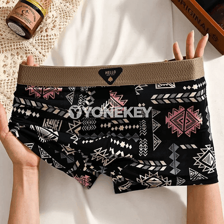 Erkekler üçin ice silk boxer şortik, 1 bölek — uly ölçeg, rahat