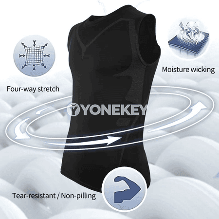 Erkekler üçin ýeňil sport ýeleksiz maýka, çalt gurýan tank-top