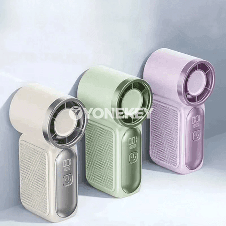 Göçme USB el wentilýatory, güýçli howa, zarýad edilýän, ýaşyl