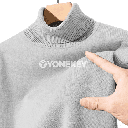 Erkekler üçin rahat turtlenek örme switer, güýz-gyş üçin