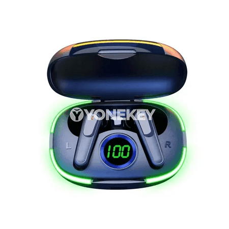 CHUBAN TWS Bluetooth 5.3 simsiz sport nauşnik, LED displeýli