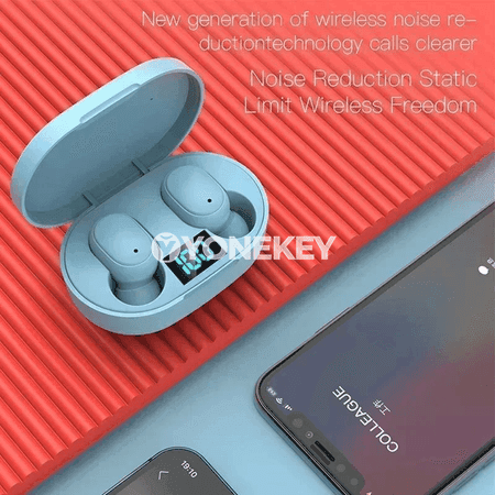 E6S simsiz Bluetooth gulaklylygy, mikrofonly, ses azaldyşly